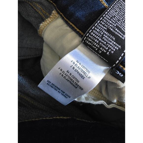 7 For All Mankind Gwenevere Ankle Jeans 30 Womens Skinny Mid Rise Dark Wash - Picture 7 of 7